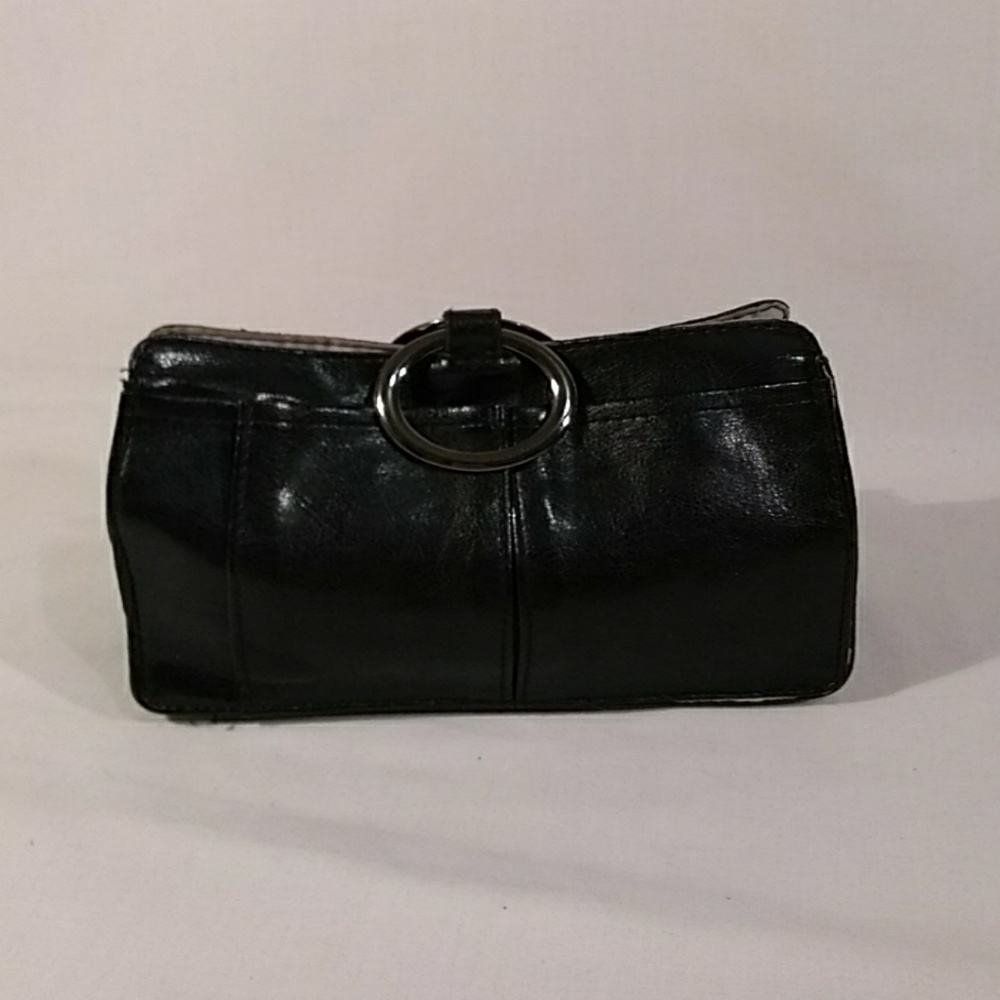 Pouchee Clutch Small Black Leather